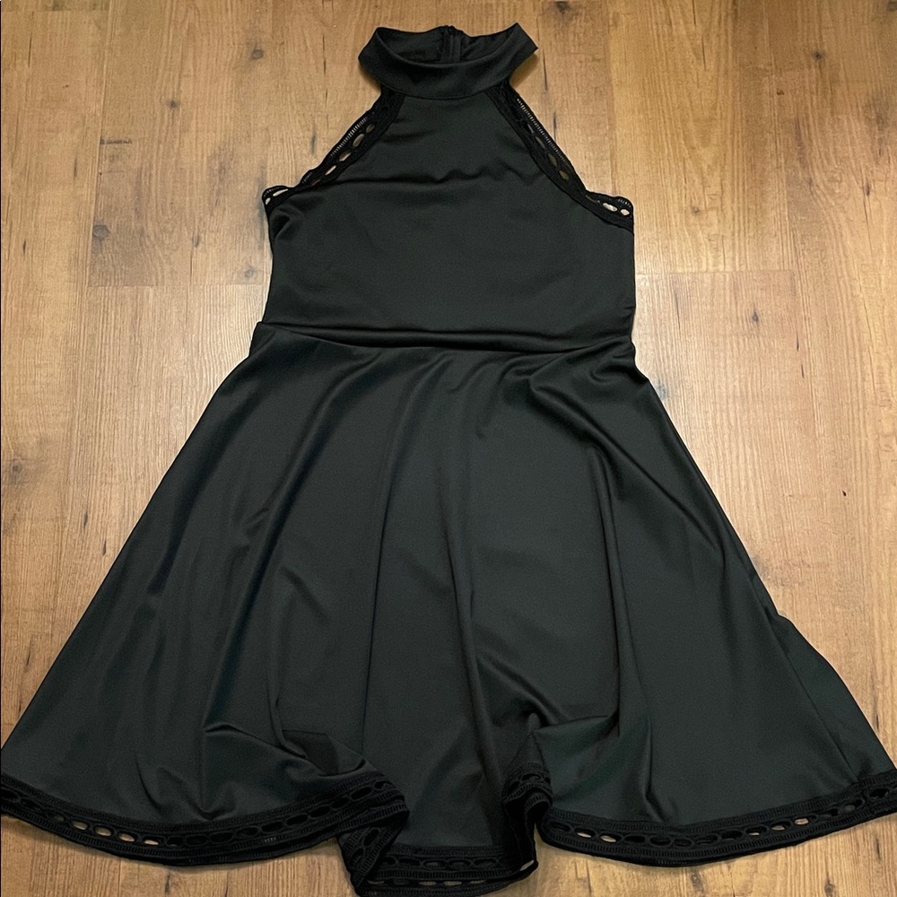 Elegant Black Halter Dress